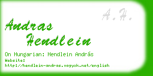 andras hendlein business card